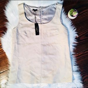 NWT $229 Talbots Suede 100% Leather Sleeveless Top